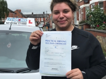 A big congratulations to Georgia Mohr, who has passed her driving test today at Crewe Driving Test Centre, with just 4 driver faults.<br />
Well done Georgia- safe driving from all at Craig Polles Instructor Training and Driving School. 🙂<br />
Instructor-Samsul Islam