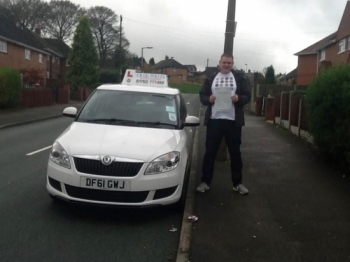 Congratulations to Nick Barnes for passing his driving test with only 4 driver faults 1st time