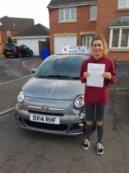 A big congratulations to Yasmin Quick, who has passed her driving test today at Newcastle Driving Test Centre.<br />
First attempt and with just 4 driver faults.<br />
Well done Yasmin- safe driving from all at Craig Polles Instructor Training and Driving School. 🙂🚗<br />
Instructor-Paul Lees