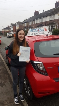 A big congratulations to Sophie Taylor, who has passed her driving test today at Newcastle Driving Test Centre, on her First attempt and with just 3 driver faults.<br />
Well done Sophie- safe driving from all at Craig Polles Instructor Training and Driving School. 🙂🚗<br />
Instructor-Perry Warburton