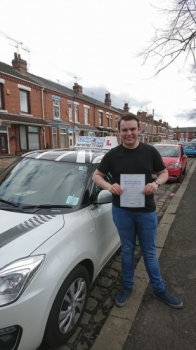 A big congratulations to Sean Houlston, who has passed his driving test today at Crewe Driving Test Centre, with just 3 driver faults.<br />
<br />
Well done Sean - safe driving from all at Craig Polles Instructor Training and Driving School. 😀🚗<br />
<br />
Instructor-John Breeze