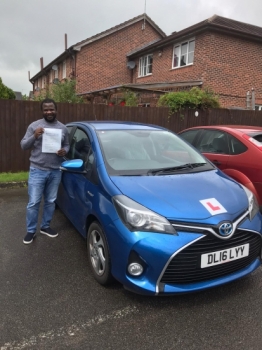 A big congratulations to Bakare, who has passed his driving test today at Crewe Driving Test Centre, with just 3 driver faults.<br />
Well done Bakare - safe driving from all at Craig Polles Instructor Training and Driving School. 🙂🚗<br />
Crewe Automatic Instructor-Saida Choudhury