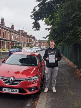 A big congratulations to Cameron Ball, who passed his driving test today at Crewe Driving Test Centre, at his first attempt and with just 4 driver faults.<br />
Well done Cameron- safe driving from all at Craig Polles Instructor Training and Driving School. 🙂🚗<br />
Instructor-Greg Tatler