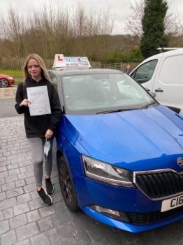 A big congratulations to Molly Alcock. Molly passed her driving test today at Cobridge Driving Test Centre, with just 1 driver fault.<br />
Well done Molly- safe driving from all at Craig Polles Instructor Training and Driving School. 🙂🚗<br />
Instructor-Stephen Cope
