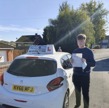 A massive congratulations to Euan Proud, who passed his driving test today at Cobridge Driving Test Centre, at his first attempt and with 0 driver faults.<br />
Well done Euan- safe driving from all at Craig Polles Instructor Training and Driving School. 🙂🚗<br />
Instructor-Dave Wilshaw