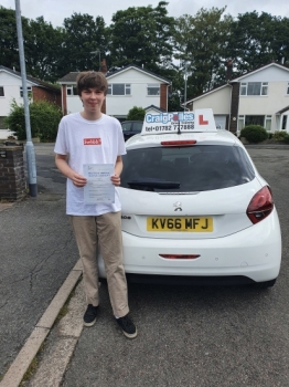 A big congratulations to Matthew Harrison. Matthew passed his driving test today at Crewe Driving Test Centre. First attempt and with just 1 driver fault.<br />
Well done Matthew- safe driving from all at Craig Polles Instructor Training and Driving School. 🙂🚗<br />
Instructor-Dave Wilshaw