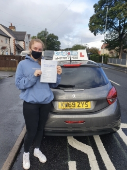 A big congratulations to Adela Klakla. Adela passed her driving test today at Cobridge Driving Test Centre. First attempt and with just 3 driver faults.<br />
Well done Adela- safe driving from all at Craig Polles Instructor Training and Driving School. 🙂🚗<br />
Driving instructor-Dave Wilshaw