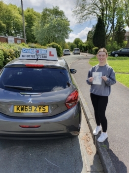 A big congratulations to Demi Butler.🥳 <br />
Demi passed her driving test today at Cobridge Driving Test Centre. First attempt and with just 4 driver faults.. <br />
Well done Demi - safe driving from all at Craig Polles Instructor Training and Driving School. 🙂🚗<br />
Driving instructor-Dave Wilshaw
