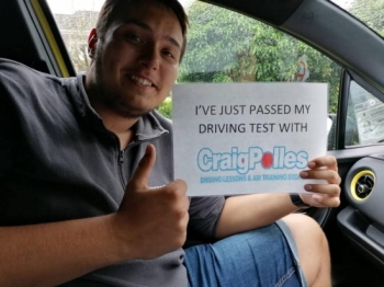 A big congratulations to Luke Roughton. Luke passed his driving test today at Cobridge Driving Test Centre. First attempt and with just 4 driver faults.<br />
Well done Luke- safe driving from all at Craig Polles Instructor Training and Driving School. 🙂🚗<br />
Driving instructor-Bradley Peach