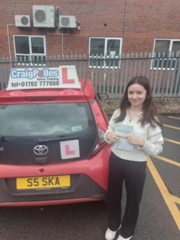 A big congratulations to Anna-Marie Rafferty.🥳 <br />
Anna passed her driving test today at Newcastle Driving Test Centre. First attempt and with just 6 driver faults. <br />
Well done Anna-safe driving from all at Craig Polles Instructor Training and Driving School. 🙂🚗<br />
Driving instructor-Simon Smallman