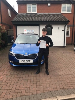 A big congratulations to Will Dykes, who has passed his driving test today at Cobridge Driving Test Centre, on his First attempt and with just 3 driver faults.<br />
Well done Will- safe driving from all at Craig Polles Instructor Training and Driving School. 🙂🚗<br />
Instructor-Stephen Cope