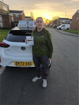 A big congratulations to Chelsea Barbour.🥳<br />
Chelsea passed her driving test today at Cobridge Driving Test Centre, with just 3 driver faults.<br />
Well done Chelsea safe driving from all at Craig Polles Instructor Training and Driving School. 🙂🚗<br />
Driving instructor-Dave Wilshaw