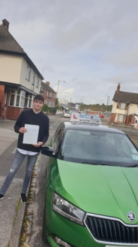 A big congratulations to Josh Tinsley, who has passed his driving test today at Cobridge Driving Test Centre, with just 4 driver faults.<br />
Well done Josh- safe driving from all at Craig Polles Instructor Training and Driving School. 🙂🚗<br />
Instructor-Jamie Lees