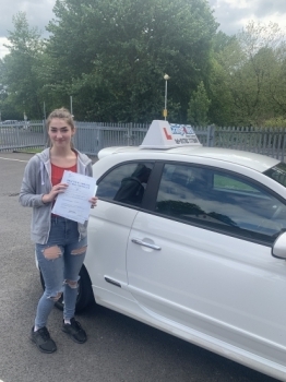 A big congratulations to Roisin Davis, who has passed her driving test at Newcastle Driving Test Centre, on her First attempt and with just 5 driver faults.<br />
Well done Roisin- safe driving from all at Craig Polles Instructor Training and Driving School. 🙂🚗<br />
Instructor-Dave Massey