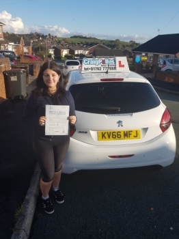 A big congratulations to Eloise Porter, who has passed her driving test today at Cobridge Driving Test Centre, with just 4 driver faults.<br />
Well done Eloise- safe driving from all at Craig Polles Instructor Training and Driving School. 🙂🚗<br />
Instructor-Dave Wilshaw