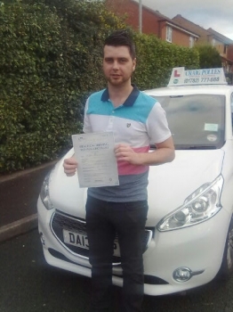 A big well done to Adam Coates for passing your driving test today with only 2 driver faults Well done Adam Safe driving