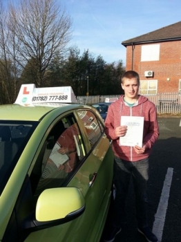 Well done Alex for passing your driving test on the first attempt with only 3 driver faults safe driving