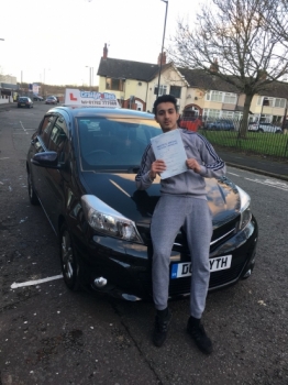 A big congratulations to Asam Iqbal, who has passed his driving test at Cobridge Driving Test Centre, at his First attempt and with just 2 driver faults.<br />
<br />
Well done Asam - safe driving from all at Craig Polles Instructor Training and Driving School. 🚗😀
