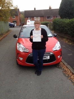 A big well done to Becky on passing her driving test this morning First attempt and with only five driving faults Safe driving Becky
