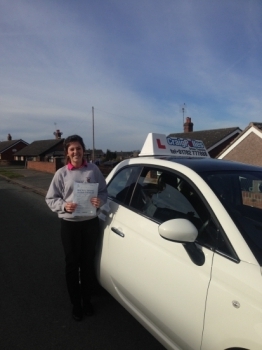 A big congratulations to Britney Ball for passing her driving test today A great drive and with just 6 driver faults - safe driving Britney
