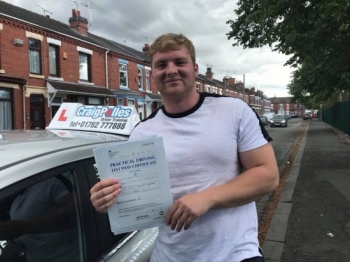 A big congratulations to Cameron, who has passed his driving test toady at Crewe Driving Test Centre, with just 4 driver faults.<br />
Well done Cameron- safe driving from all at Craig Polles Instructor Training and Driving School. 🙂<br />
Instructor-Samsul Islam