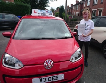 A big congratulations to Chloe Matthews, who has passed her driving test today at Newcastle Driving Test Centre.<br />
First attempt and with just 5 driver faults.<br />
Well done Chloe - safe driving from all at Craig Polles Instructor Training and Driving School. 🙂<br />
Instructor-Debbie Griffin