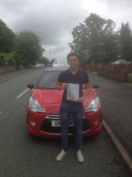 Congratulations to Daniel Crank for passing his driving test today - first time and with just 5 driver faults A great drive Daniel - well done and safe driving
