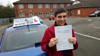 A big congratulations to Dominic Bradshaw for passing his driving test today First time and with just 4 driver faults <br />
<br />
Well done Dominic - safe driving