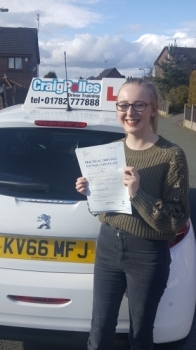 A big congratulations to Emily Moore, who has passed her driving test at Cobridge Driving Test Centre, with just 5 driver faults.<br />
<br />
Well done Emily - safe driving from all at Craig Polles Instructor Training and Driving School. 🚗😀- Instructor Dave Wilshaw