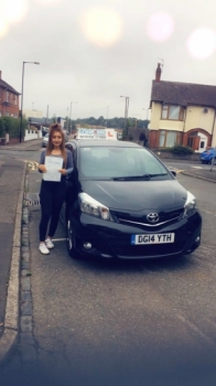 A big congratulations to Emily Prince, who has passed her driving test today at Cobridge Driving Test Centre.<br />
First attempt and with 4 driver faults.<br />
Well done Emily-safe driving from all at Craig Polles Instructor Training and Driving School. 🙂<br />
Instructor-Saiqa Nawaz