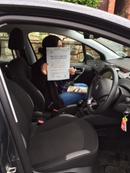 A big congratulations to a camera shy Farida Akhter for passing her driving test with just 4 driver faults <br />
<br />
Well done Farida - safe driving