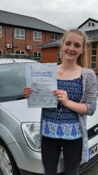 Congratulations to Hannah Ball who passed her driving test at the first attempt and with just 2 driver faults Well done Hannah - safe driving