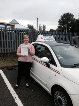 Congratulations to Heather for passing your driving test today at your 1st attempt and with just 5 driver faults Safe driving Heather