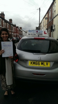 A big congratulations to Heera Tariq for passing her driving test today First time and with just 2 driver faults <br />
<br />
Well done Heera - safe driving