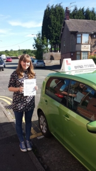 Congratulations to Holly Carter for passing her driving test today with just 4 drive faults Well done Holly - safe driving