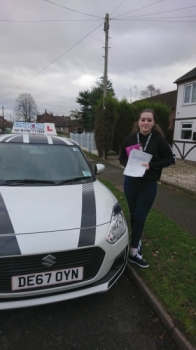 A big congratulations to Sasha Slight, who has passed her driving test at Crewe Driving Test Centre, with just 4 driver faults.<br />
Well done Sasha- safe driving from all at Craig Polles Instructor Training and Driving School. 🙂🚗<br />
Instructor-John Breeze