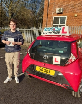 A big congratulations to Nyall Goodwin.🥳 <br />
Nyall passed his driving test today at Newcastle  Driving Test Centre. First attempt and with just 3 driver faults.<br />
Well done Nyall - safe driving from all at Craig Polles Instructor Training and Driving School. 🙂🚗<br />
Driving instructor-Simon Smallman