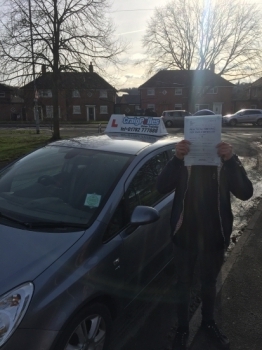 A big congratulations to Ben Creasy, who has passed his driving test today at Cobridge Driving Test Centre, on his First attempt and with just 3 driver faults.<br />
Well done Ben- safe driving from all at Craig Polles Instructor Training and Driving School. 🙂🚗<br />
Instructor-Andy Crompton