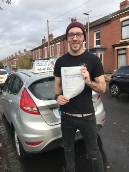 A big congratulations to Thomas Humphries, who has passed his driving test today at Crewe Driving Test Centre, with 6 driver faults.<br />
Well done Tom- safe driving from all at Craig Polles Instructor Training and Driving School. 🚗😀<br />
Instructor-Samsul Islam