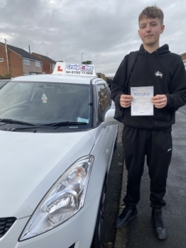 A big congratulations to Jacob Dawson🥳 <br />
Jacob passed his driving test today at Cobridge Driving Test Centre, with just 4 driver faults.<br />
Well done Jacob - safe driving from all at Craig Polles Instructor Training and Driving School. 🙂🚗<br />
Driving instructor-Anita Pepper