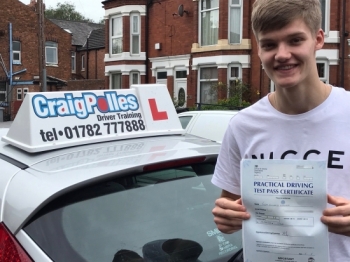 A big congratulations to Joe, who has passed his driving test at Crewe Driving Test Centre with just 1 driver fault.<br />
Well done Joe- safe driving from all at Craig Polles Instructor Training and Driving School. 🙂🚗<br />
Instructor-Samsul Islam