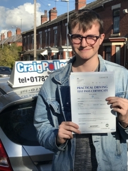 A big congratulations to Ellis Bairtow, who has passed his driving test today at Crewe Driving Test Centre, with 4 driver faults.<br />
Well done Ellis-safe driving from all at Craig Polles Instructor Training and Driving School. 🙂🚗<br />
Instructor-Samsul Islam