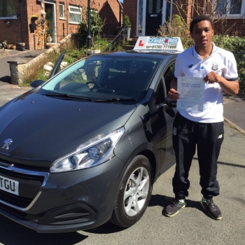 A big congratulations to Johnville Renee for passing his driving test on the 20th of April with our instructor Gary <br />
<br />
Well done Johnville - safe driving