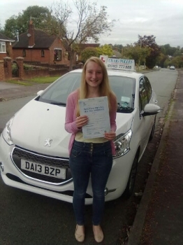 Congratulations to Katie Melling who passed her driving test today 1st attempt and with just 6 driver faults Safe driving Katie