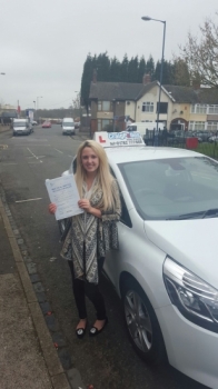 A big congratulations to Kimberly Sterling for passing her driving test today with just 3 driver faults <br />
<br />
Well done Kimberly - safe driving :