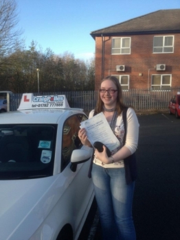 Congratulations to Kirstie Vaughen for passing her driving test