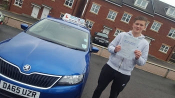 A big congratulations to Liam White, who has passed his driving test today at Cobridge Driving Test Centre, at his First attempt and with just 2 driver faults.<br />
<br />
Well done Liam - safe driving from all at Craig Polles Instructor Training and Driving School. 🚗😀