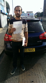 Congratulations to Mansoor who has passed his driving test this morning with just 4 driver faults Well done Mansoor Safe driving 