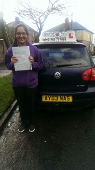 A big congratulations to Mehak Yacqub for passing her driving test today First time and with just 3 driver faults <br />
<br />
Well done Mehak - safe driving