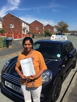 A big congratulations to Moncy Baby, who has passed her driving test today at Buxton Driving Test Centre, with just 4 driver faults.<br />
Well done Moncy- safe driving from all at Craig Polles Instructor Training and Driving School. 🙂<br />
Instructor-Ashlee Kurian